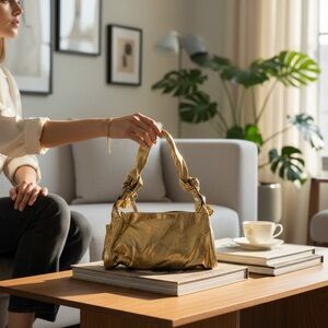 NWT gold small Clutch shoulder bag ♥️